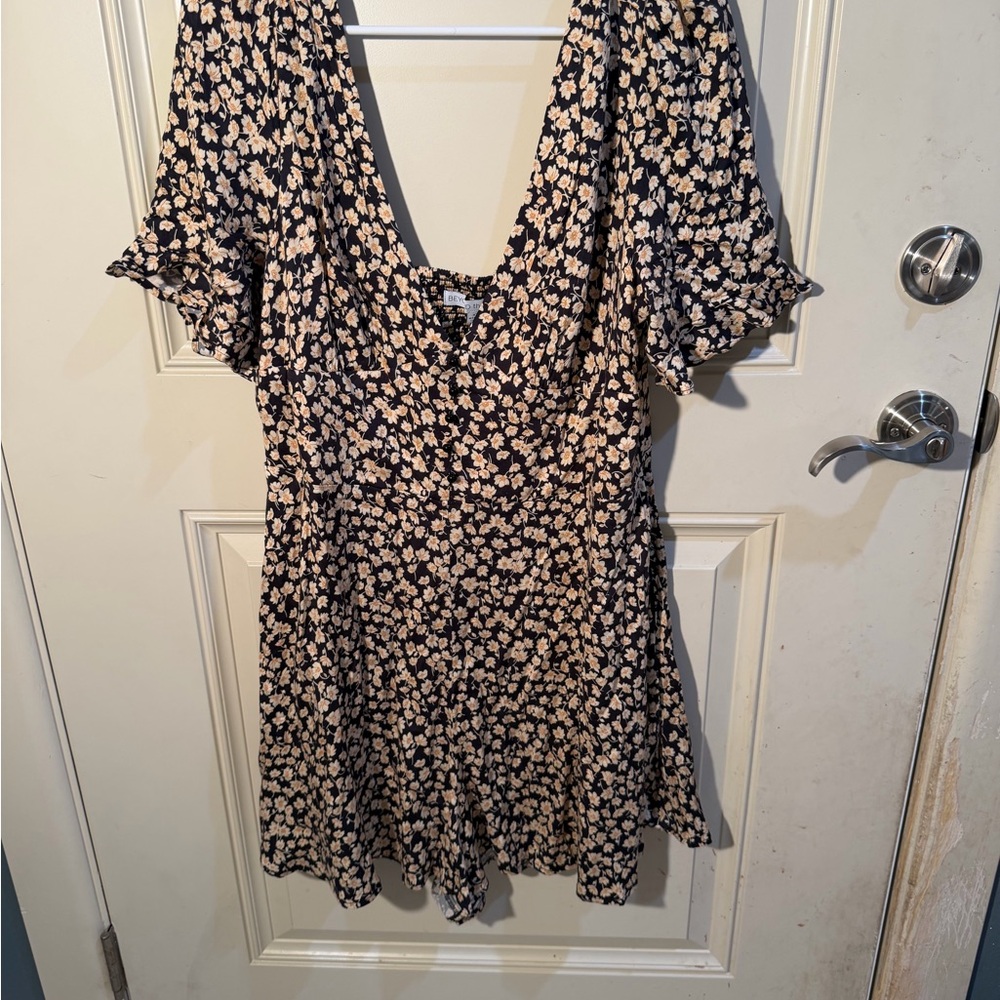Floral Black and Cream Jumpsuit
